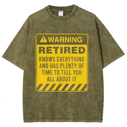 Retired Warning Vintage Distressed T-shirt