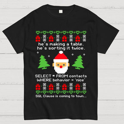 he's making a table Christmas Geek T-Shirt