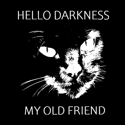 Hello Darkness My Old Friend Vintage Distressed Washed Tank