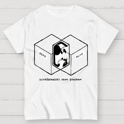 Schrodingers Venn Diagram Geek T-Shirt