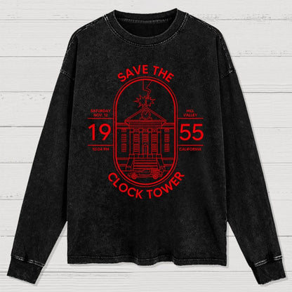 Save the Time Marker Washed Long Sleeve Tee