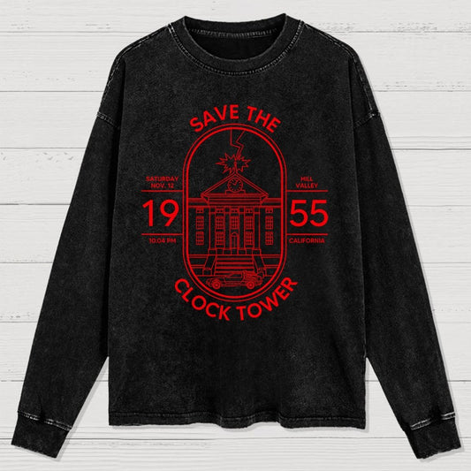 Save the Time Marker Washed Long Sleeve Tee