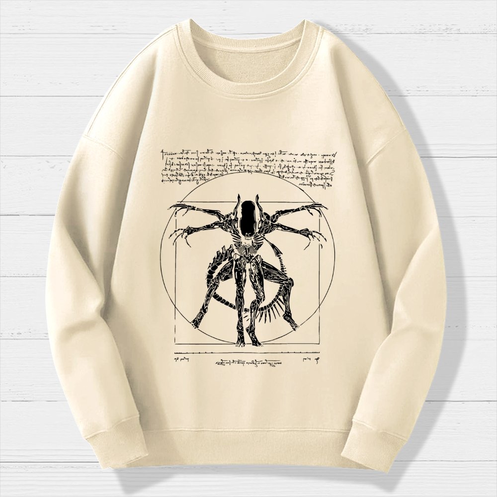 Mystery Creature Geek Cotton Sweatshirt