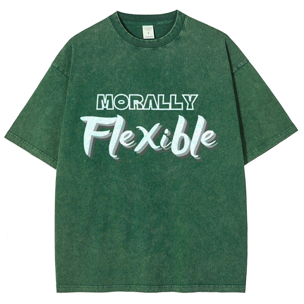 Morally Flexible Vintage Distressed T-shirt