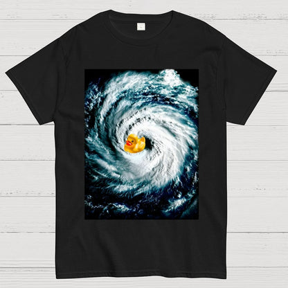 Rubber duck in Hurricane Geek T-Shirt