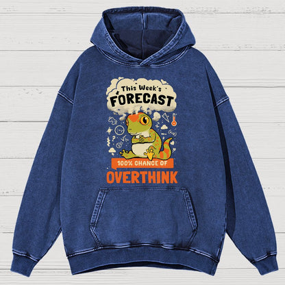 100% Chance Of Overthinking Vintage Distressed Hoodie