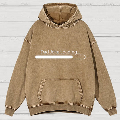 Dad Joke Loading Funny Dad Cotton Vintage Distressed Hoodie