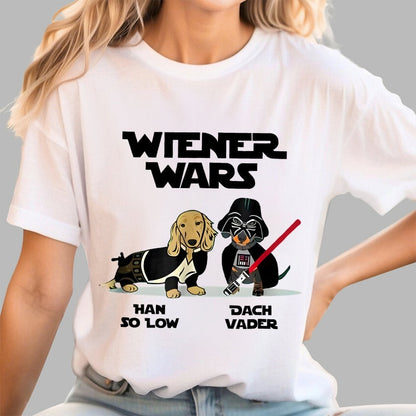 Wiener Wars Funny Dachshund Geek T-Shirt