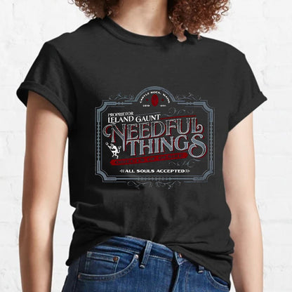Needful Things Gothic Horror Graphic Geeky T-Shirt