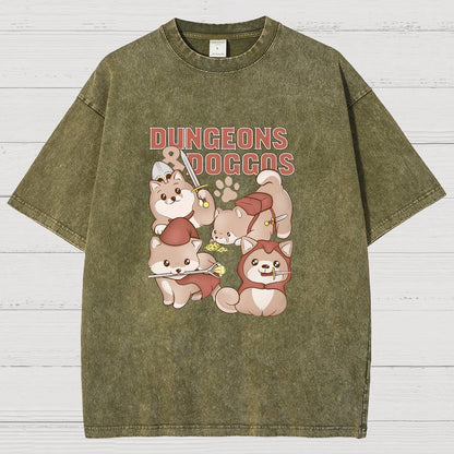 DUNGEONS AND DOGGOS Vintage Distressed T-shirt