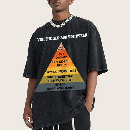 You Should Ask Yourself Vintage Distressed T-shirt