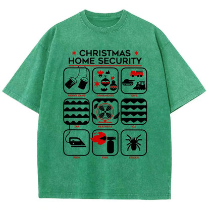 Christmas Home Security Vintage Distressed T-shirt