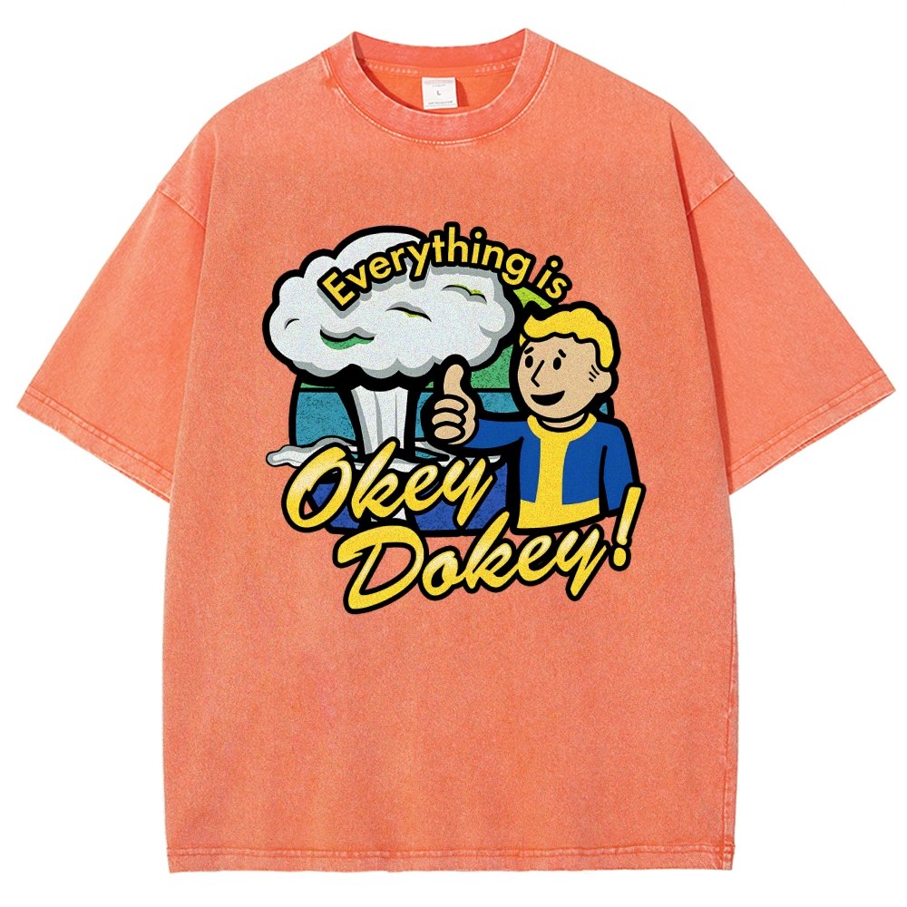 Everything Is Okey-Dokey Vintage Distressed T-shirt