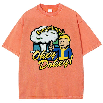 Everything Is Okey-Dokey Vintage Distressed T-shirt