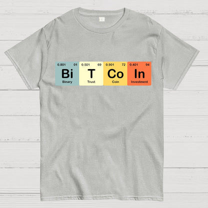 Bitcoin Periodic Table Cryptocurrency BTC Funny Vintage Geek T-Shirt
