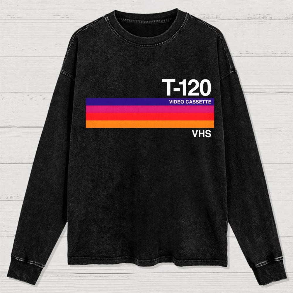 Dusk Video Cassette VHS Washed Long Sleeve Tee