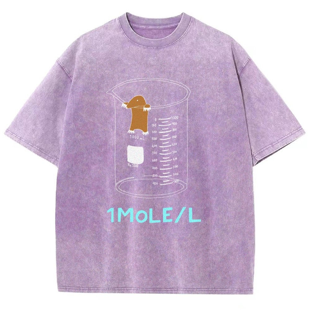 Ute One Mole Per Liter Chemistry Avogadros Day Vintage Distressed T-shirt