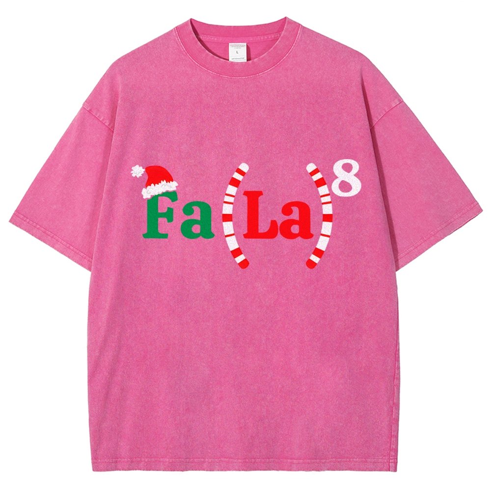 Fa La La La La Christmas Math Vintage Distressed T-shirt