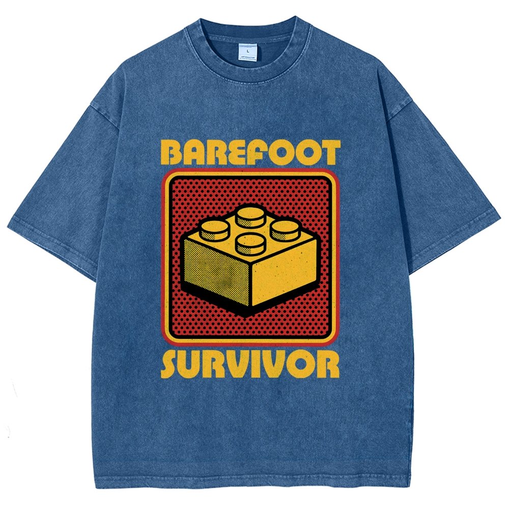 Foot Brick Survivor Vintage Distressed T-shirt