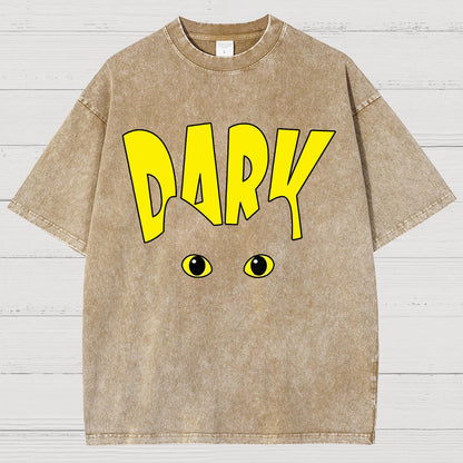 Dark Cat Funny Vintage Distressed T-shirt