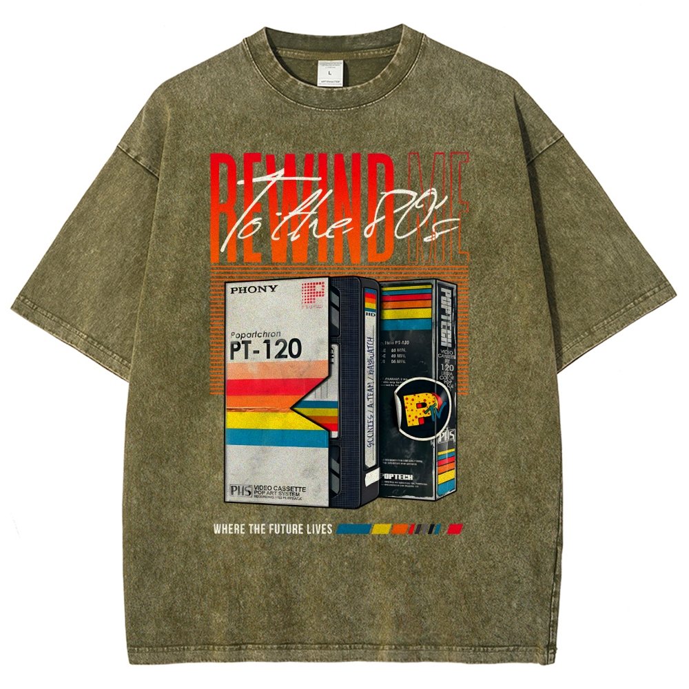 Rewind Me to The 80's Vintage Distressed T-shirt