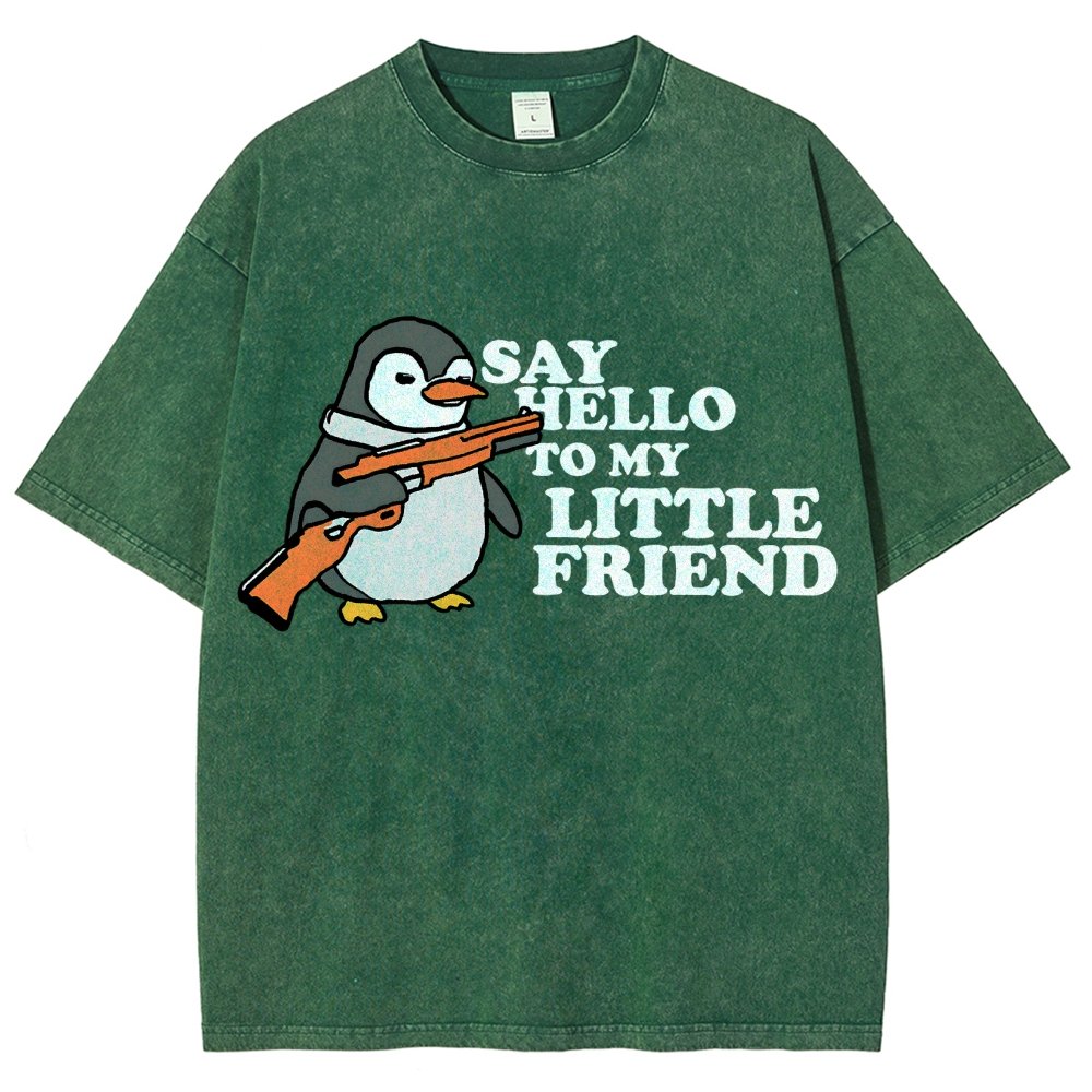 Say Hello To My Little Friend! Vintage Distressed T-shirt