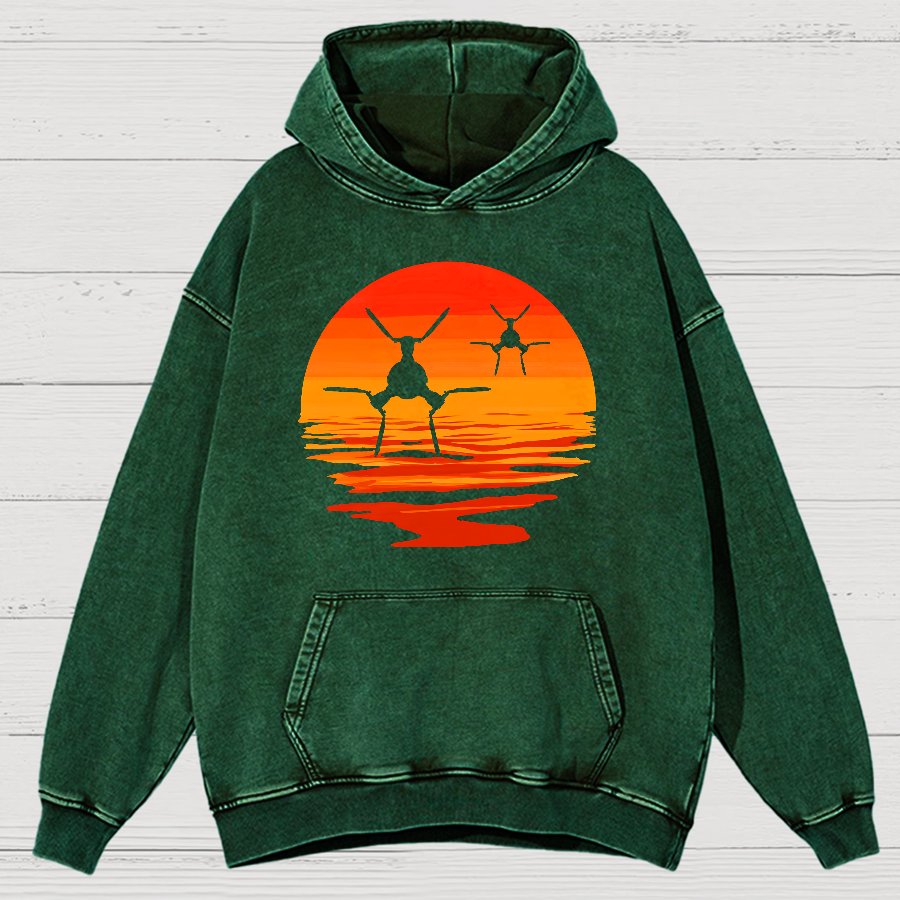 Space Defender Vintage Distressed Hoodie