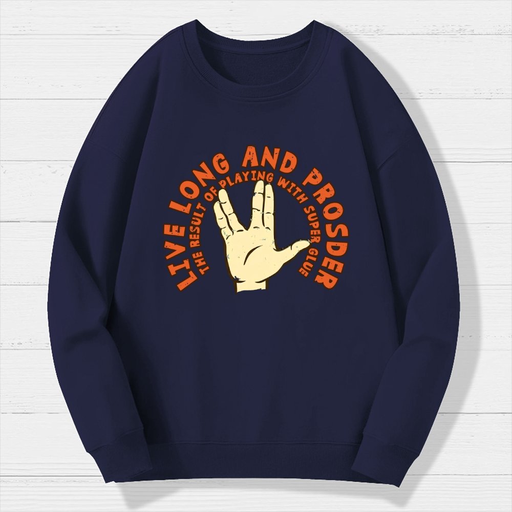 The Result Of Playing With Super Glue Geek Cotton Sweatshirt