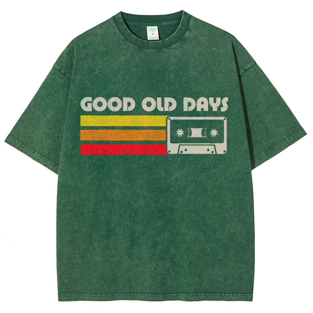 Old Days Vintage Mixtape Vintage Distressed T-shirt