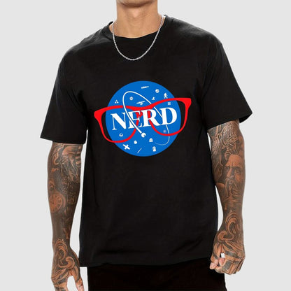 Nerdy Space Patch Geek T-Shirt