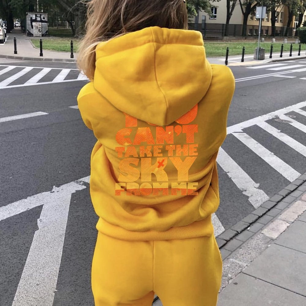 You Can’t Take The Sky Printed Back Unisex Cotton Hoodie