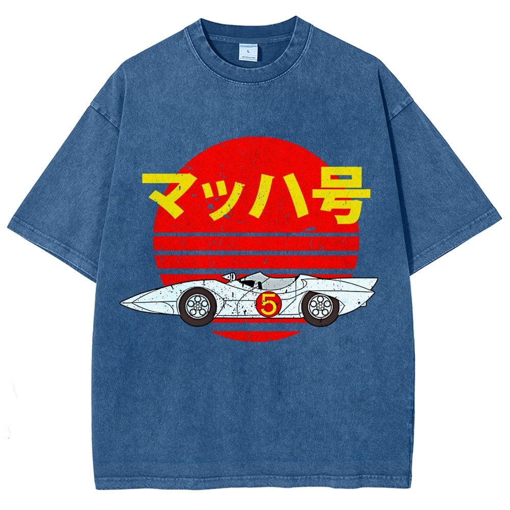 Mach 5 Retro  Vintage Distressed T-shirt