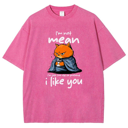 I Am Not Mean Vintage Distressed T-shirt