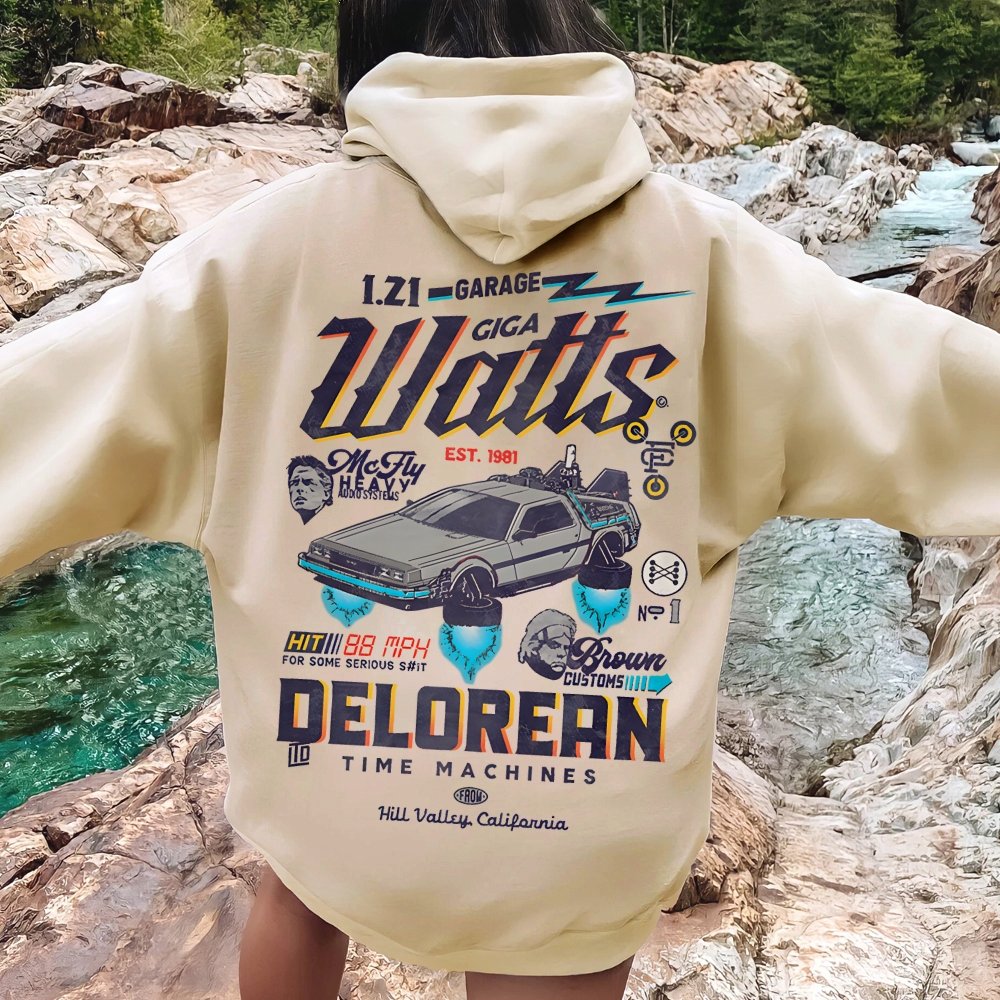 Gigawatts Garage Remix Printed Back Unisex Cotton Hoodie