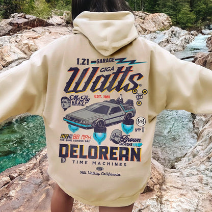 Gigawatts Garage Remix Printed Back Unisex Cotton Hoodie