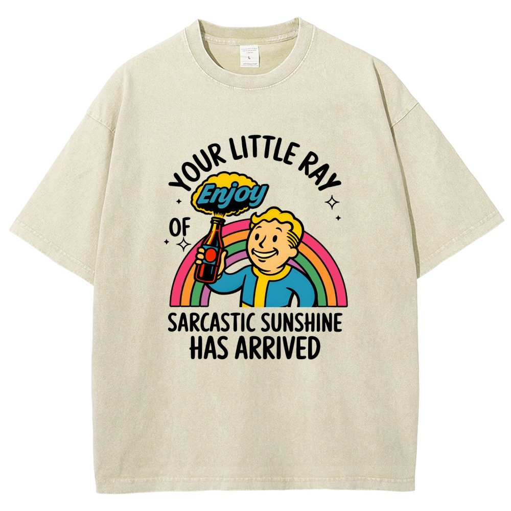 Your Little Ray of Sarcastic Sunshine Has Arrived Vintage Distressed T-shirt