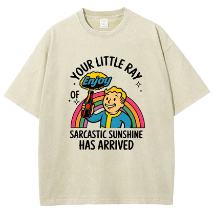 Your Little Ray of Sarcastic Sunshine Has Arrived Vintage Distressed T-shirt