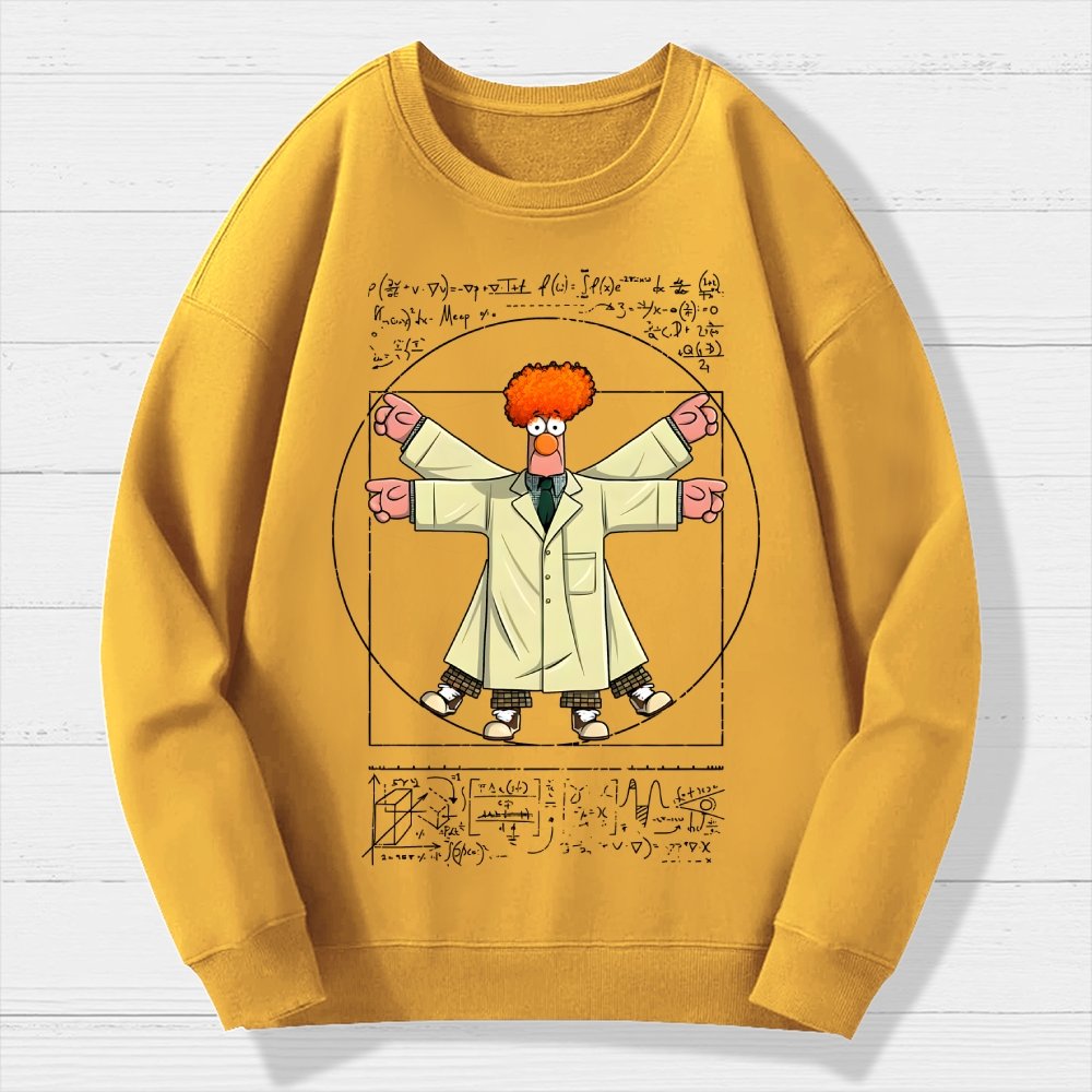 Vitruvian Puppet Geek Cotton Sweatshirt