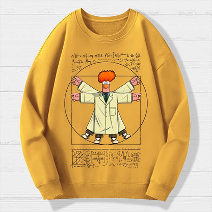 Vitruvian Puppet Geek Cotton Sweatshirt