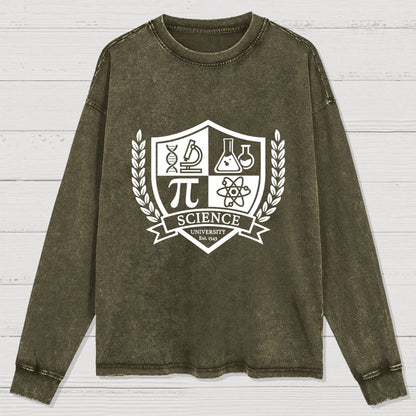 Science University Washed Long Sleeve Tee