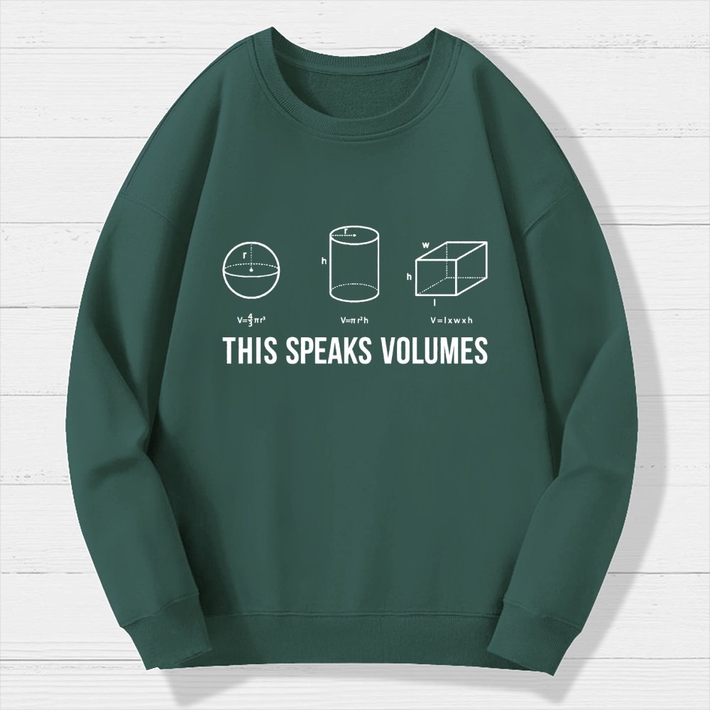 This Speaks Volumes Geometry Geek Cotton Sweatshirt
