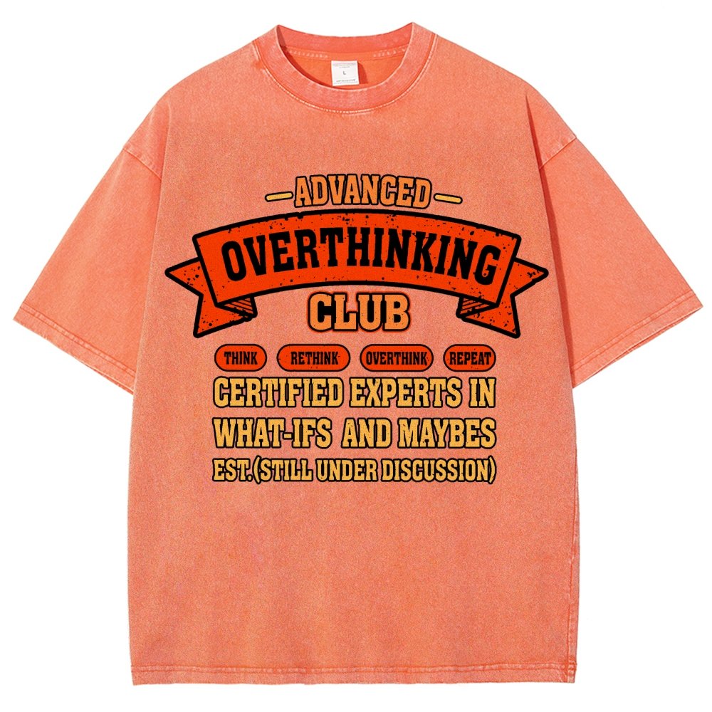 Overthinking Mode ON! Vintage Distressed T-shirt