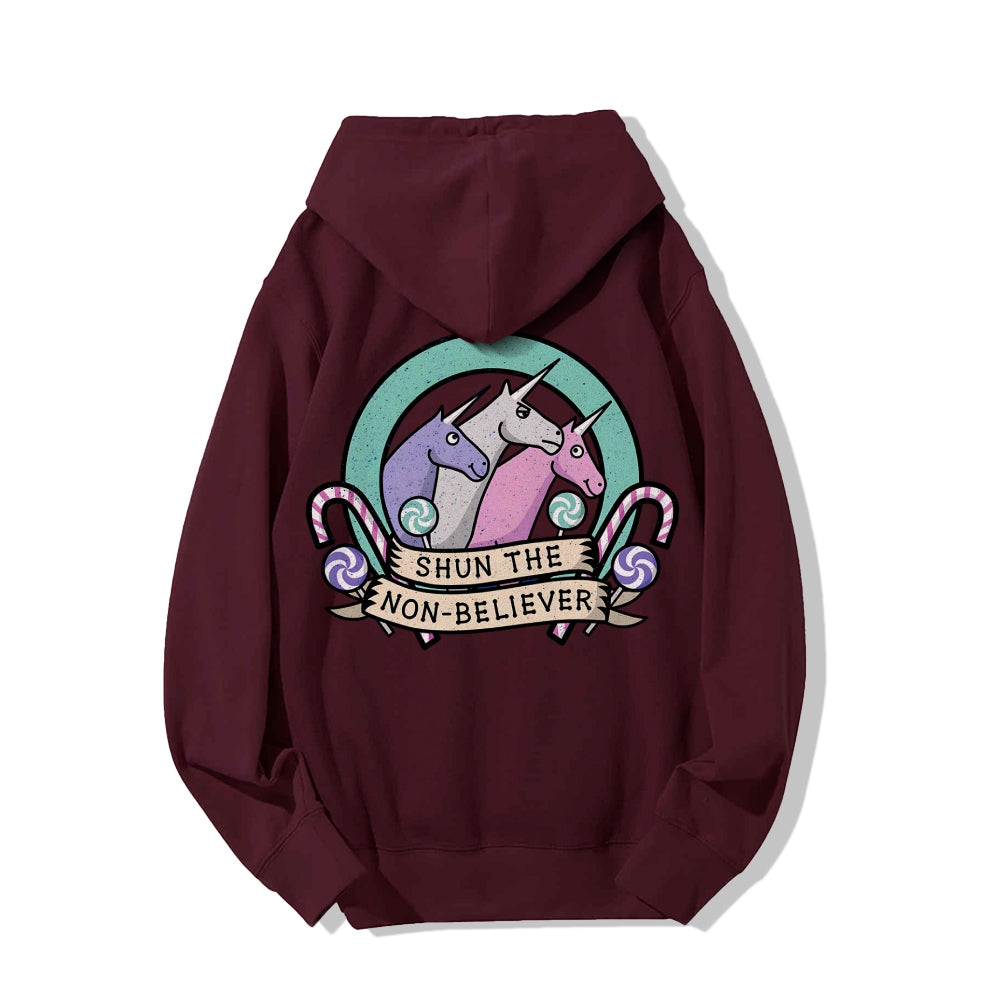Shun The Non-Believer Printed Back Unisex Cotton Hoodie