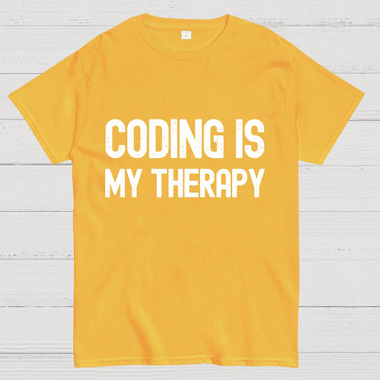 Coding Is My Therapy Geeky T-Shirt