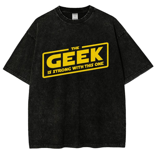 The Geek Is Strong Vintage Distressed T-shirt