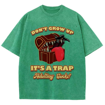 Don't Grow Up It's A Trap Vintage Distressed T-shirt