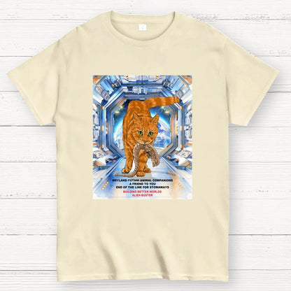 Mystery Creature Buster - Ginger Cat Building Better Worlds Geek T-Shirt
