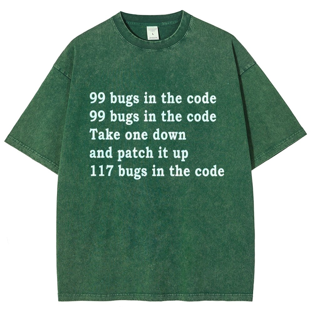 99 Bugs In The Code Vintage Distressed T-shirt