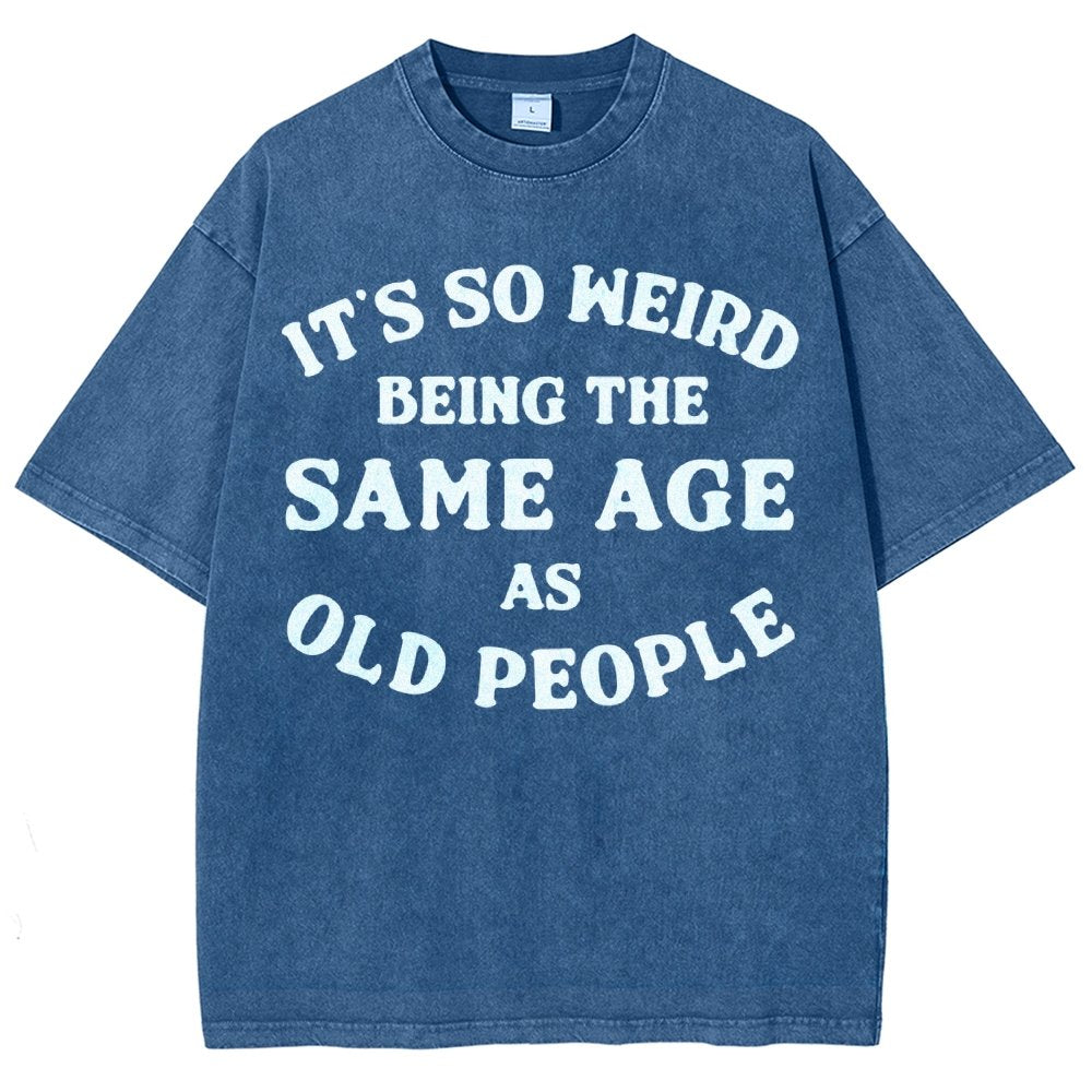 Same Age As Old People Vintage Distressed T-shirt