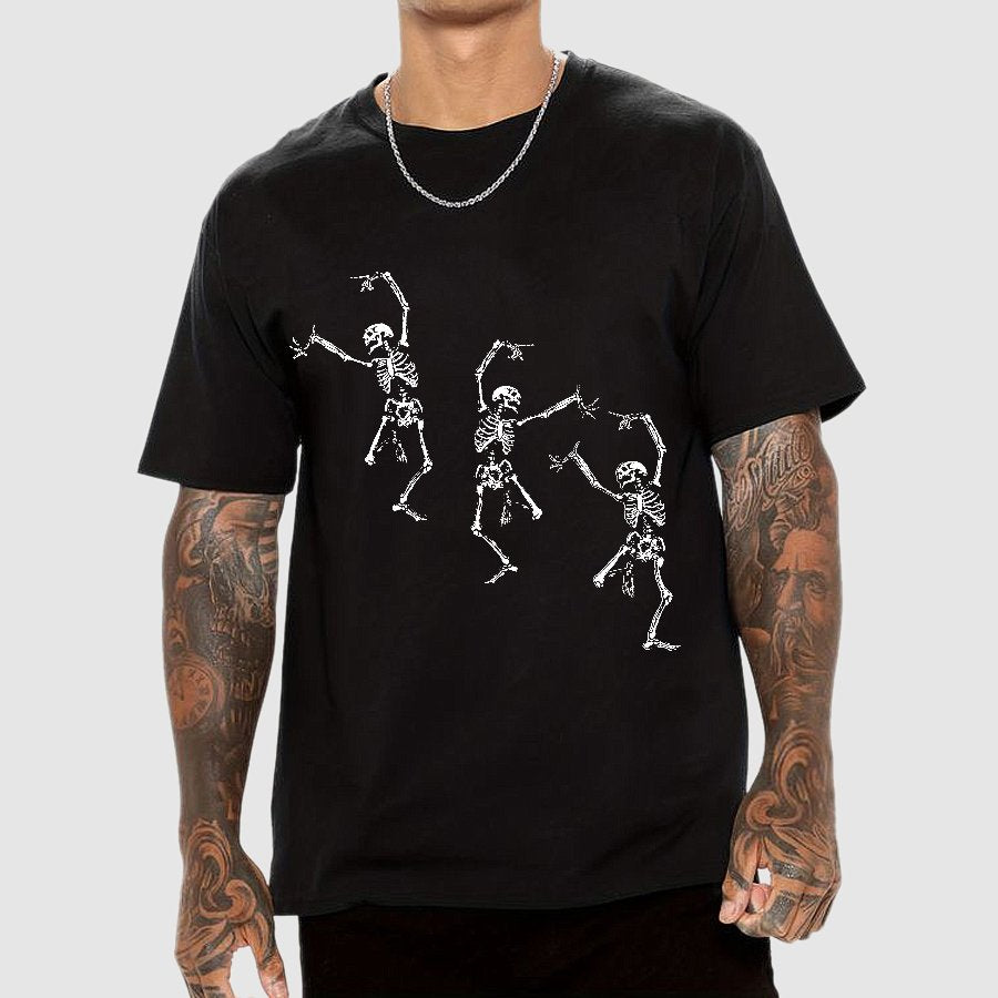 Skeleton Dancing Halloween Geeky T-Shirt